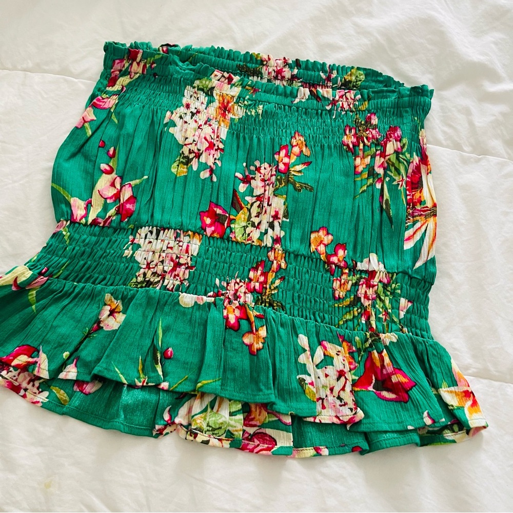 Floral Green Top